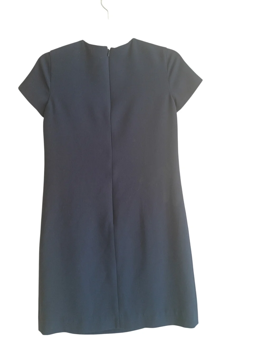Lilly Pulitzer Navy Shift Dress with Turquoise + Teal Sequin Floral Neckline - Picture 3 of 8